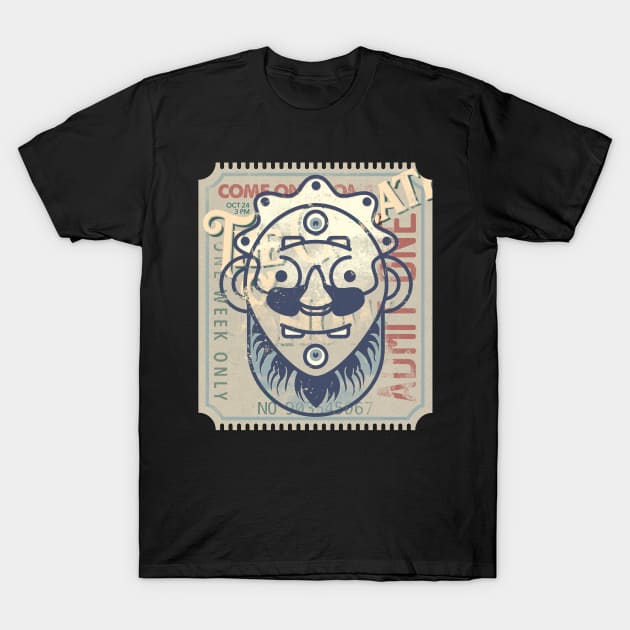 Turvey Topsy Upside down Circus Freak T-Shirt by DanielLiamGill